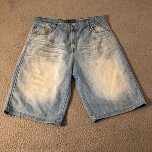 🔥🔥 REDBBQ Y2K Men's Light Blue Denim Shorts